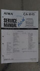 aiwa ca-w45 Service Manual Original Factory Repair book boombox ghettoblaster