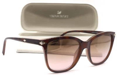 NUEVAS GAFAS DE SOL AUTÉNTICAS SWAROVSKI SK 192 52F HABANA CON LENTES DEGRADADAS MARRONES 55-17 Foto 1 de 4