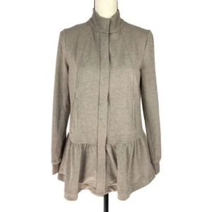Cabi 3543 Weekend Topper Giacca Donna Piccola Fossil Peplum Zip Elasticizzata - Foto 1 di 8