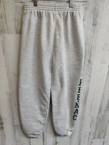 Vintage Tultex Sweatpants Mah-Kee-Nac Side Graphic Boys Medium (10-12) Gray - Picture 1 of 5