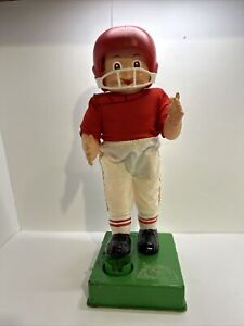 1960s BANDAI SEARS FOOTBALL PLAYER .PLACE KICKER .BATTERY OP TOY. 22” Tall.