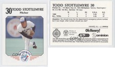 1989 Toronto Blue Jays Fire Safety Todd Stottlemyre #30