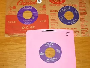LOT of 3 COUNTRY 45 RPMs - HANK THOMPSON - CAPITOL 2646 3275 4017 - Picture 1 of 2