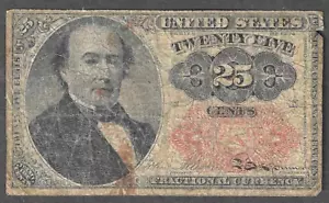 1874 25 Cent 5. Ausgabe US Bruchwährung - rotes Siegel - Bild 1 von 2