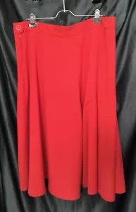 Gonna donna Rock Steady midi linea A taglia 3X rosso brillante made in USA - Foto 1 di 9