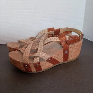 Bussola Formentera Woven Cross Strap Wedge Sandals - Picture 1 of 11