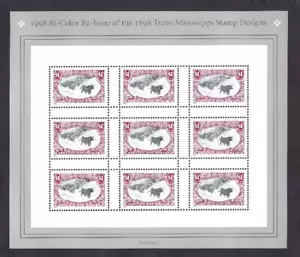 US Scott# 3210 1998 $1 Pane of 9 Trans Mississippi Stamps MNH VF - Picture 1 of 2