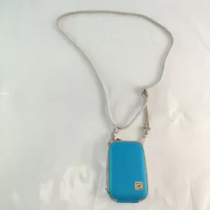 Estuche blando azul para cámara digital con correa para el cuello cartera de neopreno teléfono pequeño - Imagen 1 de 6