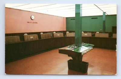 Rutherford National Bank Interior Lobby New Jersey Postcard VTG NJ Bergen County - Image 1 of 2