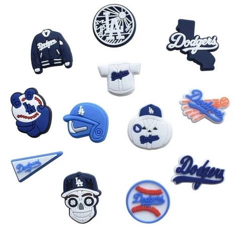 Los Angeles Dodgers Baseball Team • 12PC Croc Shoe Charms Cover