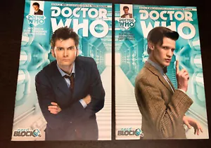 DOCTOR WHO (Titan) -- Nerd Block VARIANT 10th Doctor + 11th Doctor -- Set of 2 - Picture 1 of 2