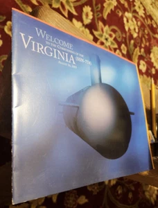 USS Virginia, SSN-774, Submarine, Commissioning Booklet, 2003, PB, Illustrated - Foto 1 di 4