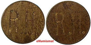 COSTA RICA Rohrmoser Hermanos Token "R.H."Engraved Both Sides 18 mm SCARCE (02) - Picture 1 of 3