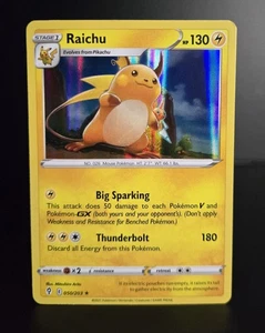Pokémon TCG - RAICHU - 050/203 - HOLO - RARE - SWSH EVOLVING SKIES (2021) - LP - Picture 1 of 2