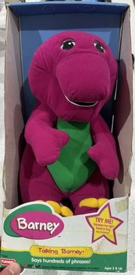 Peluche de dinosaurio púrpura Talking Barney 1992-96 de colección 71245 Playskool NUEVO EN CAJA Foto 1 de 4