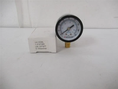 250500 New In Box; Weksler UA15D8L Pressure Gauge 0-160psi 1.5" Face 1/8" Male - Image 1 of 4