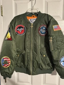 Top Gun Jacket Kids Size L 12 Up and Away flight Jacket - Picture 1 of 4