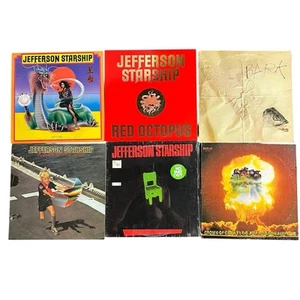 Jefferson Airplane Starship Vinyl LP Record Lot Bark w/ Poster Spitfire 70's 80s - Picture 1 of 24