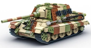 Buildarmy WW2 German Jagdtiger in Camouflage Brick Model Building Block 1070pcs - Picture 1 of 2