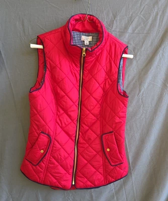 Chaleco acolchado con cremallera Crown & Ivy para mujer talla pequeña rojo nuevo con etiquetas Foto 1 de 4