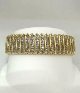 6.0Ct Round CREATED Diamond Link Men's Tennis Bracelet 14K Yellow Gold Plated - Picture 1 of 10