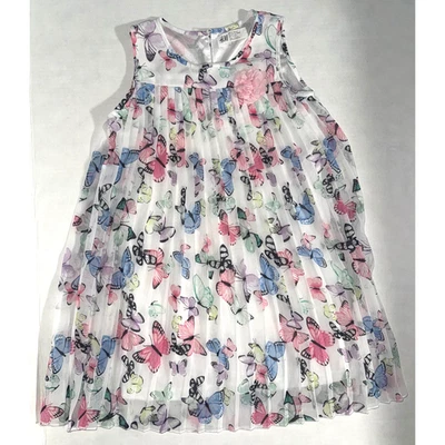 Vestido H&M Niña 5-6 Mariposa Plisado Multicolor Ocasión Especial Jardín Fiesta Foto 1 de 4