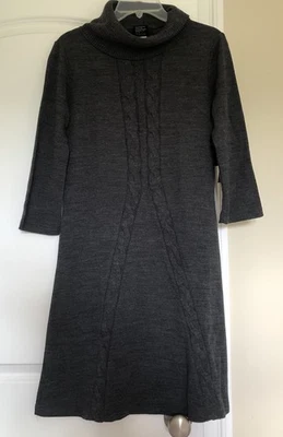 NWT Lennie For Nina Leonard Gray 3/4 sleeve Sweater Dress size Small - Image 1 of 4