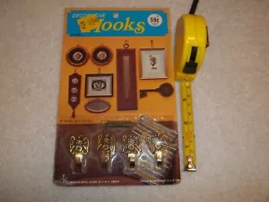 Vtg 1970's Unopened Package Of 4 Brass Eagle Wall Hooks 1 1/2" Hold Up To 20 Lbs - Picture 1 of 4