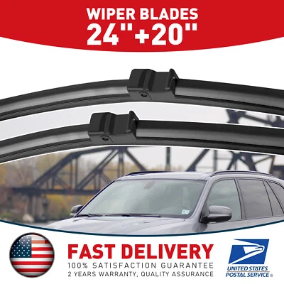 24“ + 20” Windscreen Wiper Blades For for BMW X5 03-2008-09-2011 (E70) PAIR Foto 1 de 4