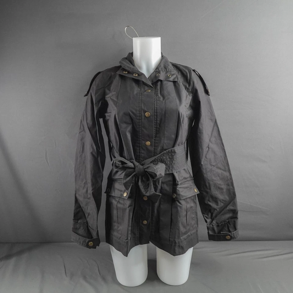 Trench coat Mike Chris para mujer XS corto Y2K diario minimalista tranquilo cinturón de lujo Foto 1 de 4