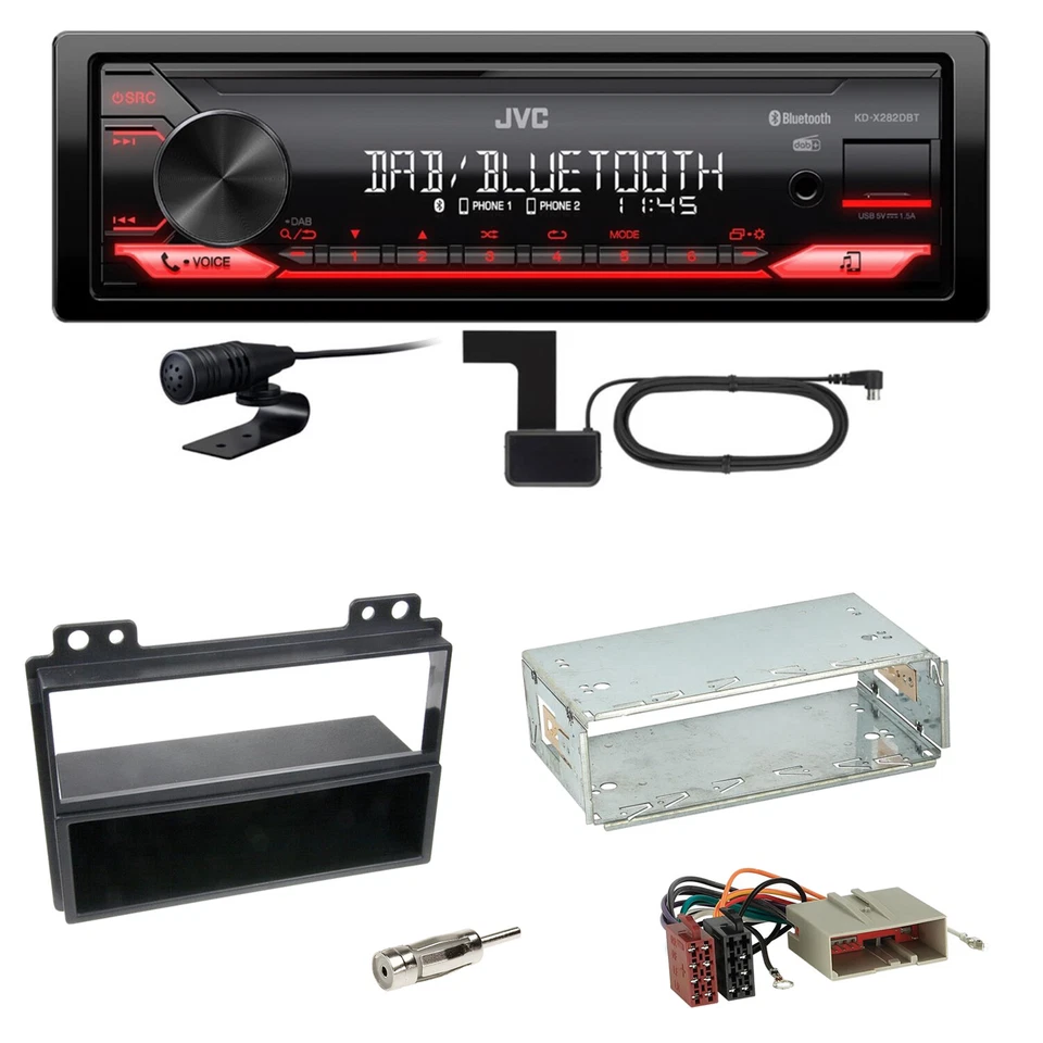 JVC KD-X282DBT Bluetooth USB Digitalradio Einbauset für Ford Fiesta Fusion - Bild 1 von 1