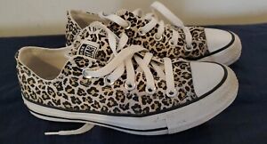 Converse Chuck Taylor All Star Leopard-Print Canvas Low-Top Sneakers Size 6
