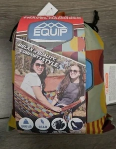 Equip Nylon Camping Travel Hammock, 2 Person Groovy Moons - Picture 1 of 2
