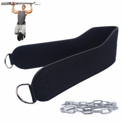 Weight Lifting Dip Belt with Chain for Pull Ups Squat Body Building Workout - Image 1 of 4