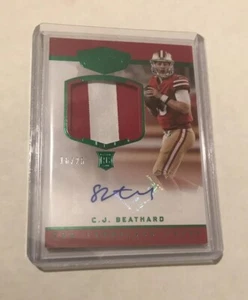 2017 Plates and Patches C.J Beathard Rookie Patch Autograph #ed/25!! Nice!! - Picture 1 of 1