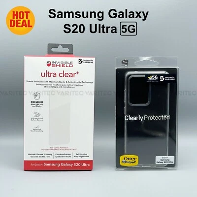 Funda Gel Transparente Otterbox + Protector de Pantalla Película Zagg para Galaxy S20 Ultra 5G Foto 1 de 4