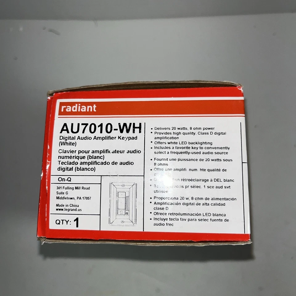 Teclado amplificado de audio digital On-Q Legrand AU7010-WH, blanco  Foto 1 de 1