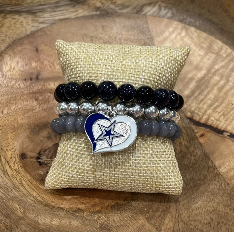 Women’s Dallas Cowboys Football Handmade Bracelet Stack Cover