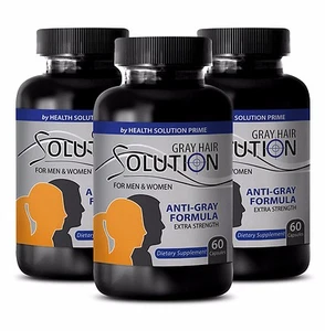 Hair growth care for women  ANTI GRAY HAIR DIETARY SUPPLEMENT Saw Palmetto 3B - Picture 1 of 9