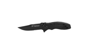 Smith Wesson SWA24S Extreme Ops Liner Lock Folding Knife Half Serrated