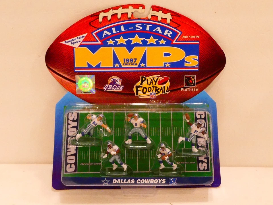Galoob All-star MVPs 1997 Edition 5 Poseable Action Figures Dallas Cowboys 74130