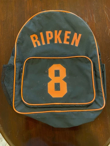 Cal Ripken Jr #8 Baltimore Orioles Black/ Orange Backpack Game Giveaway New Cover