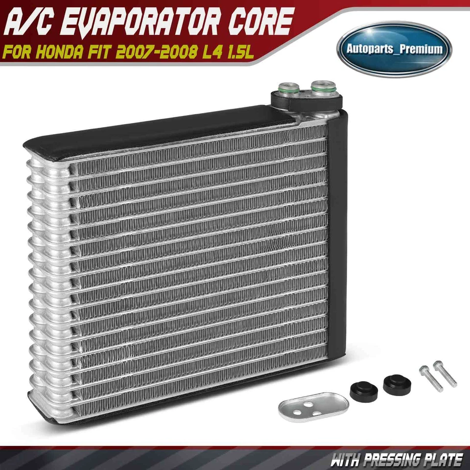 Aleta de placa de núcleo de evaporador de aire acondicionado delantero de aluminio para Honda Fit 2007-2008 L4 1,5 L Foto 1 de 4