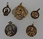 Zestaw 5 różnych małych zawieszek pamiątka pielgrzyma alpaka lub srebro (97700)