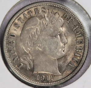 1911 Barber Silver Dime 10C-AU+ - Picture 1 of 2
