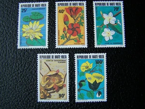 BURKINA FASO FLOWERS STAMPS 1982 YEAR COMPLETE SET, SCOTT # 601-605. MH, OG. - Picture 1 of 1