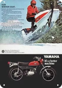 Yamaha SL 396 1969 moto de nieve y motocicleta Enduro réplica decorativa letrero de metal - Imagen 1 de 1