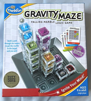 ThinkFun Gravity Maze Marble Logic Brainteaser Family Brain Game Toy Complete - Image 1 of 4