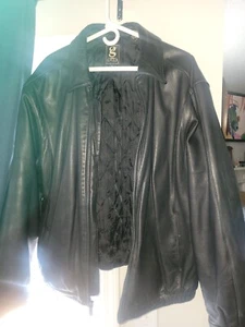 Gear for Sports Giacca Uomo Pelle Nera Ricamata Taglia XL - Foto 1 di 3