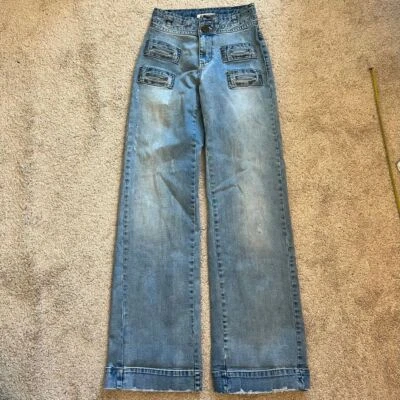 One x one Teaspoon Scarletts Wide Leg Flare Jeans High Rise Size 27 - Image 1 of 4